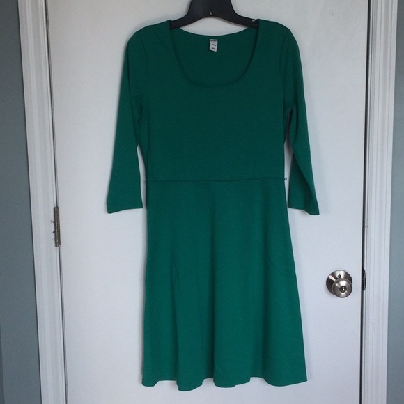 Old Navy - Green Skater/A-Line Dress - Picture 2 of 5